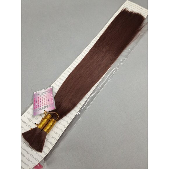 18” Essence #33 Auburn Yaki Straight Bulk Micro Braiding Blend Hair - Picture 4 of 5